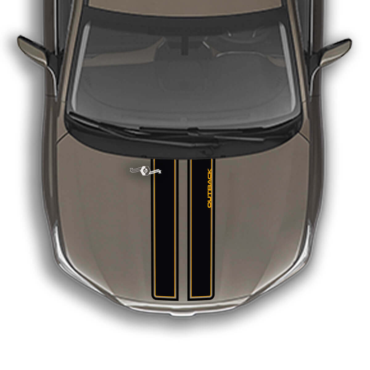 Hood Stripe Mountains Vinyl Decal Graphics Autocollant adapté à Suba Outback
