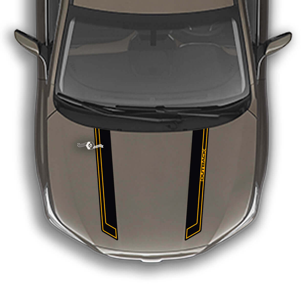 Autocollant vinyle à rayures doubles à broche 2 pour capot Subaru Outback