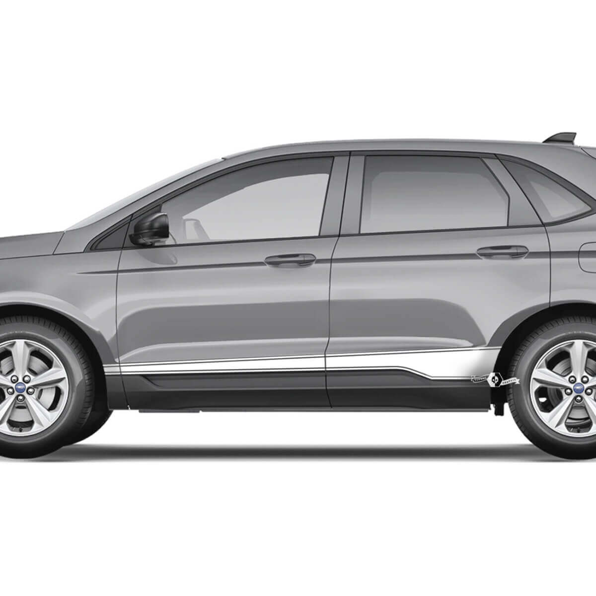 Ford Edge Rocker Panel Vinyl Stripes corps décalque vinyle graphique Autocollant autocollant
