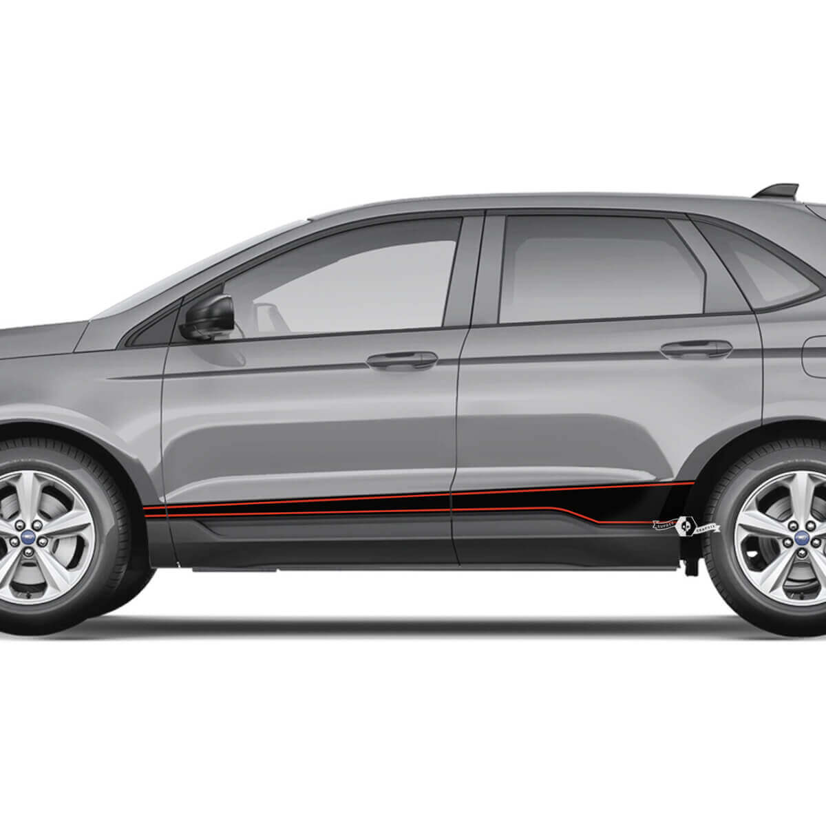 Ford Edge Rocker Panel Vinyl Pin Stripes corps décalque vinyle graphique Autocollant autocollant

