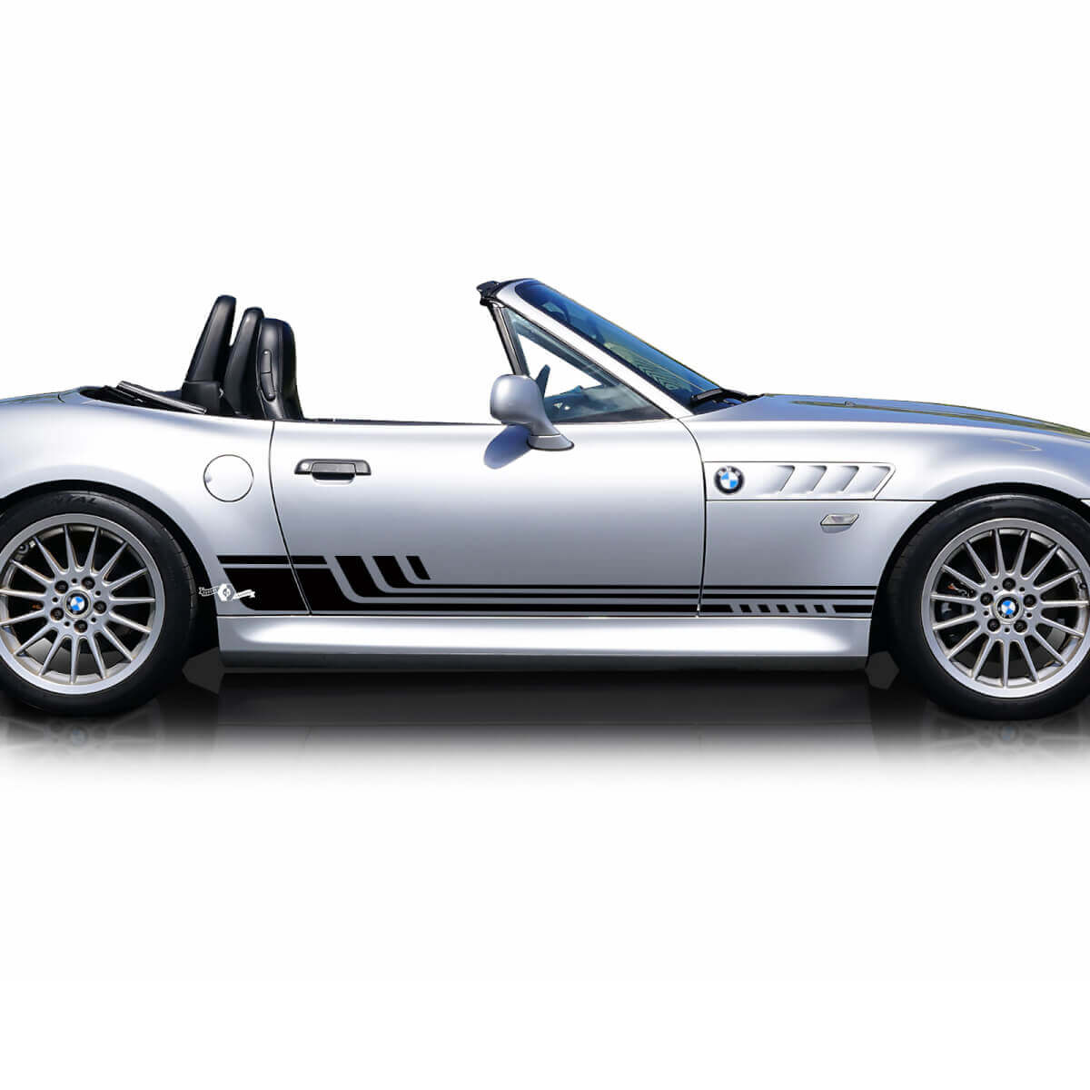 Paire de bandes inférieures BMW pour portières latérales Autocollant en vinyle
