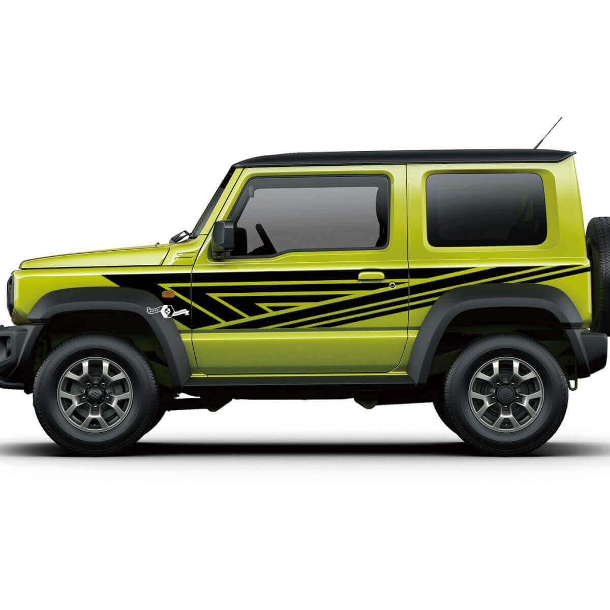 Autocollant Décalcomanie de Lignes Abstraites Latérales pour Portières Suzuki JIMNY
