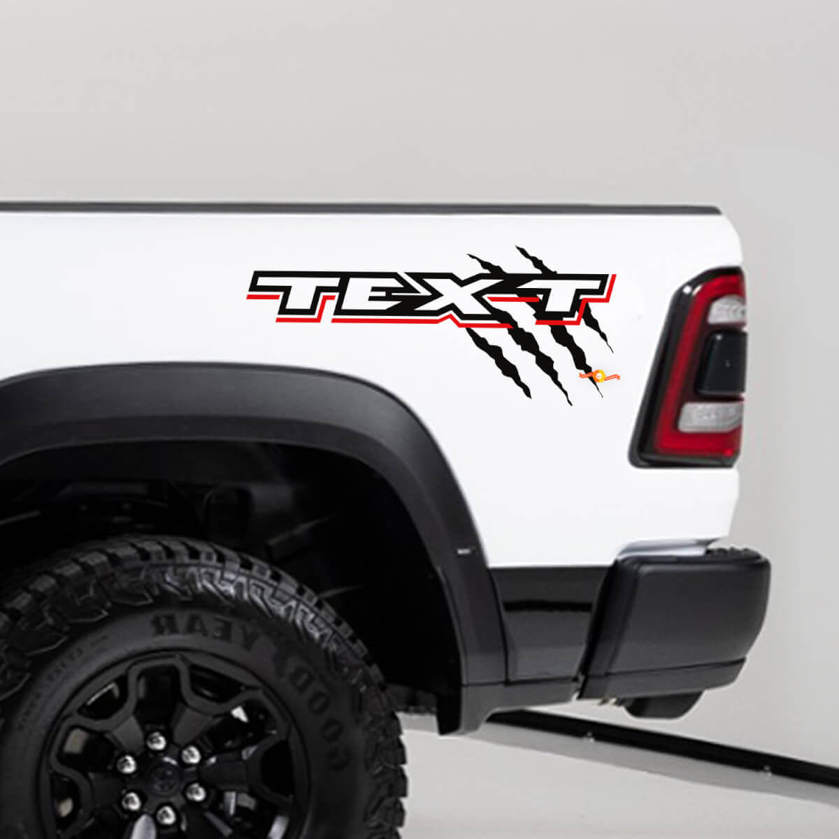 Autocollants vinyle TRX Griffe pour flanc de caisse pour Dodge Ram TRX - Paire