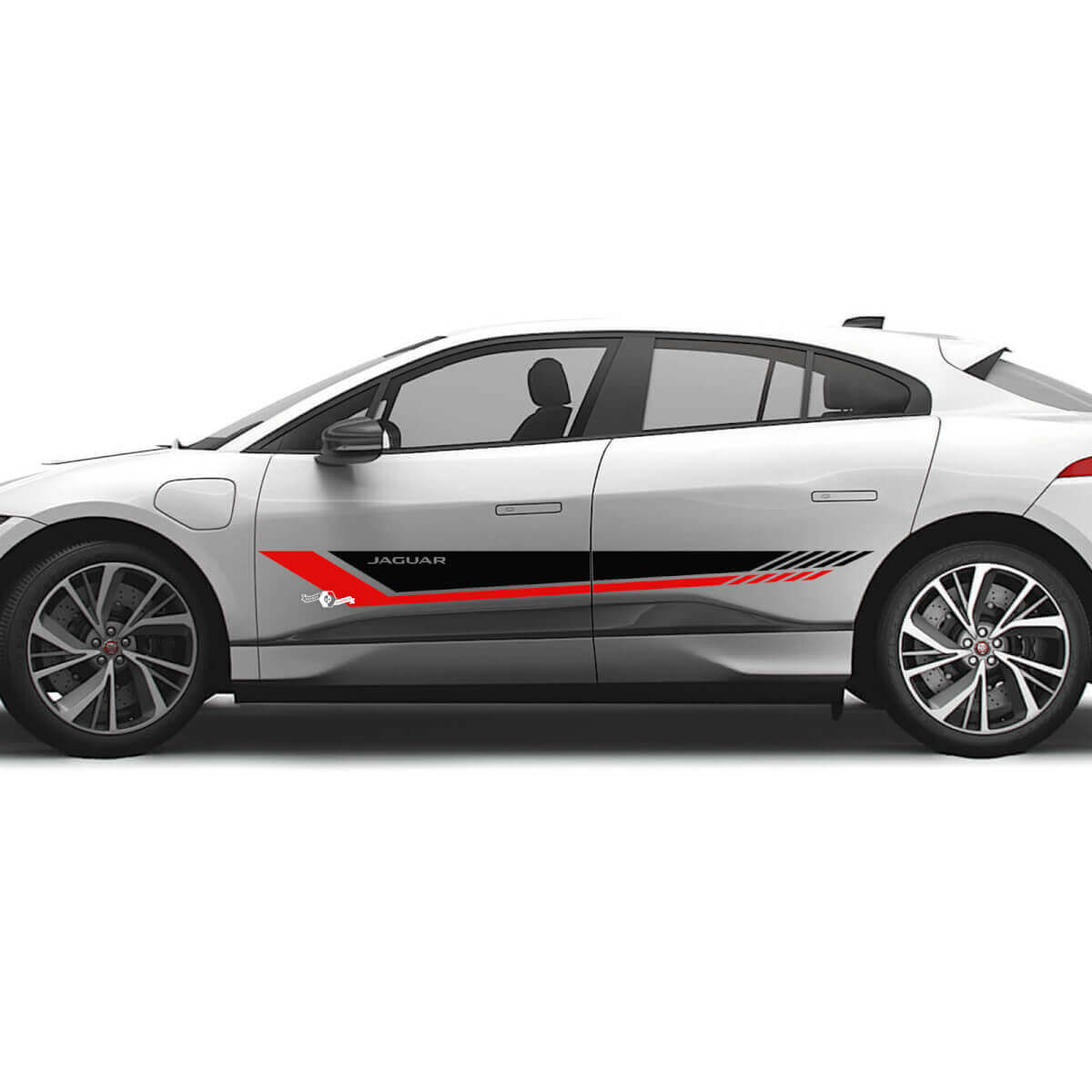 Bandes latérales à deux couleurs pour Jaguar I-Pace Autocollant de lignes de logo de décalcomanie de portes

