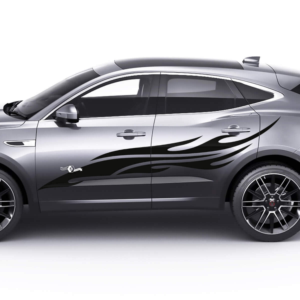 Jaguar E-Pace Autocollant de logo de décalcomanie de graphique de portes tribales de flamme latérale
