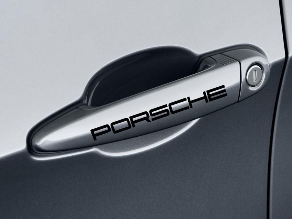 4 Poignée de porte Porsche pour Cayenne Panamera Boxter 911 Emblèmes Stickers Stickers