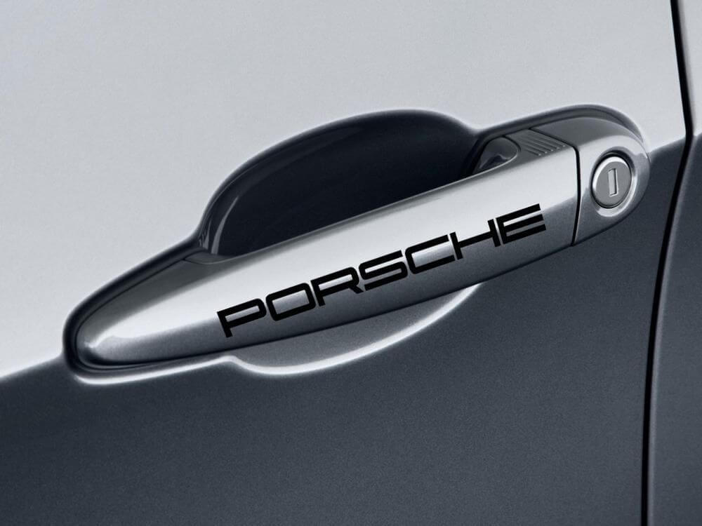 Autocollants en vinyle Poignées de porte Porsche pour voitures Porsche