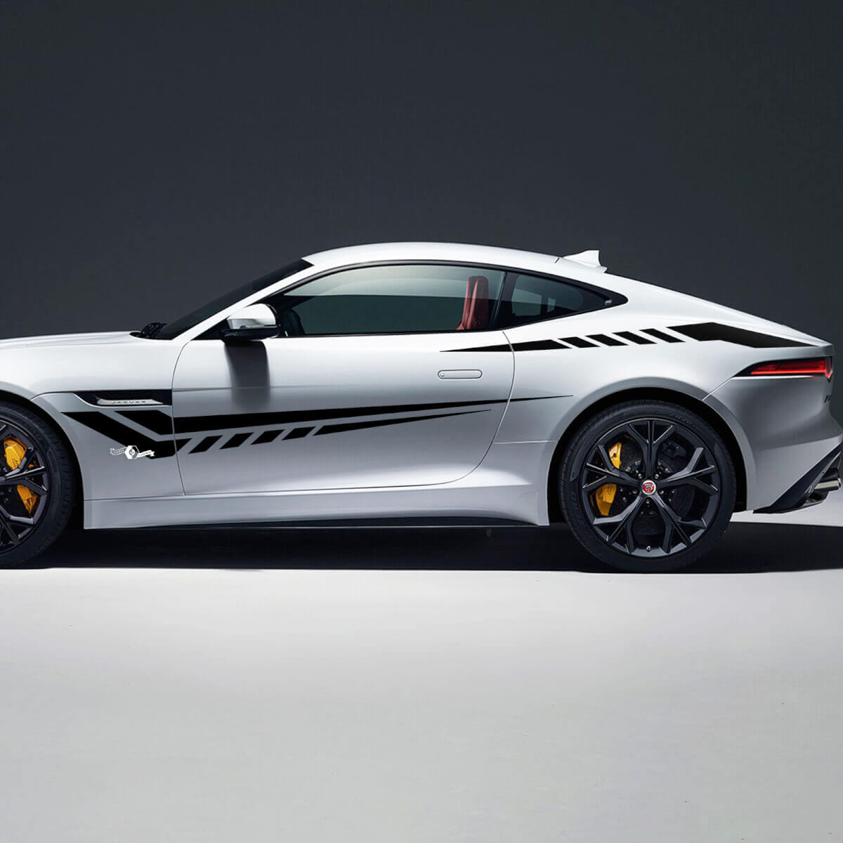 Jaguar F-Type R Side Strobe Stripes Racing Graphics Portes autocollant Logo autocollant
