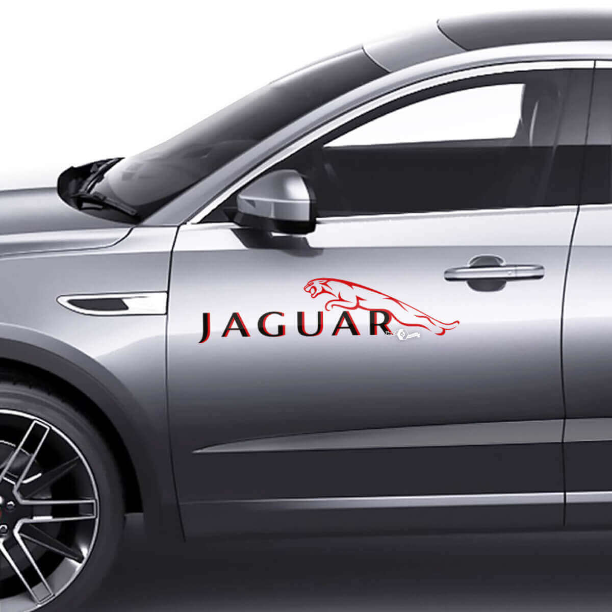 Pair Jaguar E-Pace Portes latérales Logo Graphique Decal Logo Sticker 2 Couleurs

