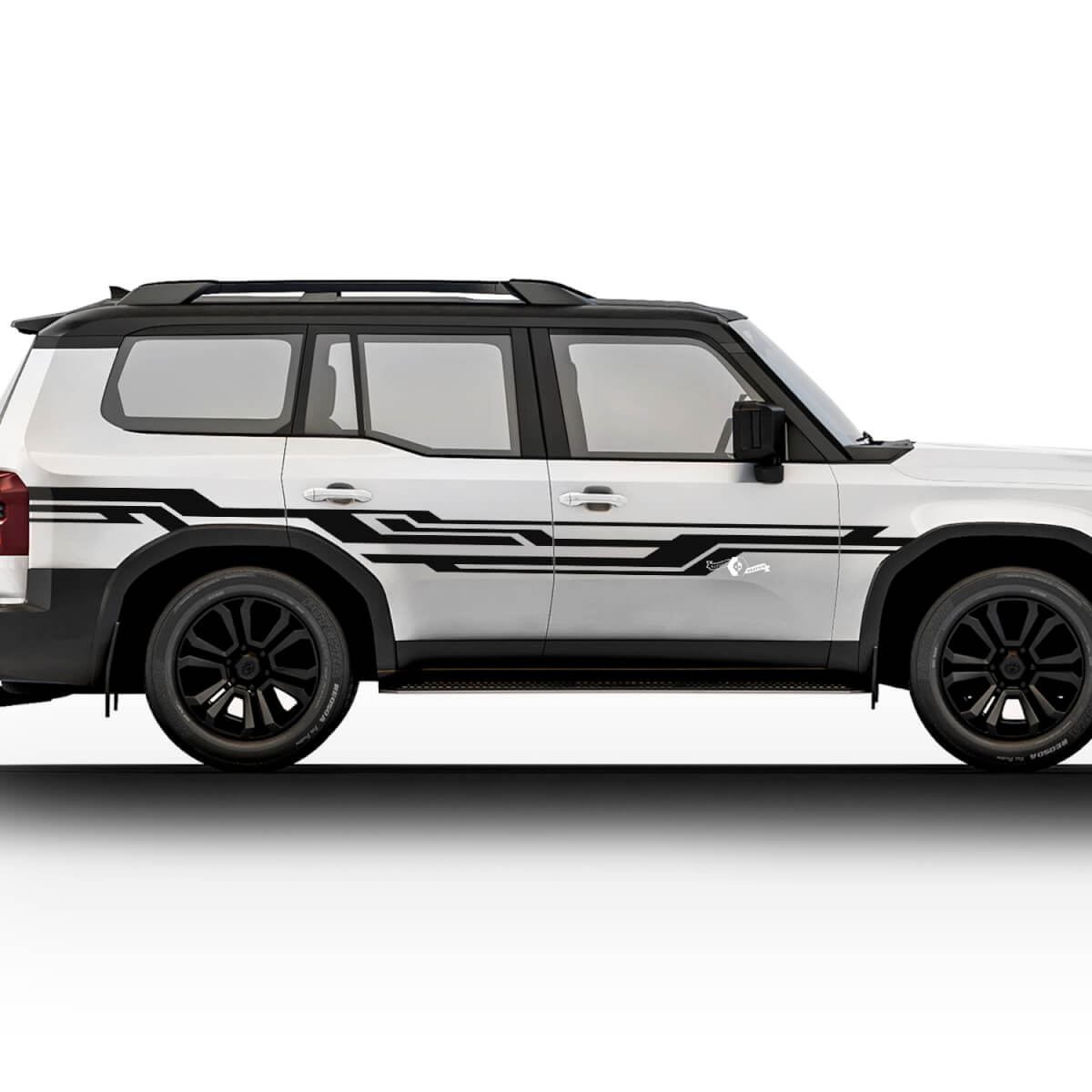 Autocollants latéraux Toyota Land Cruiser Prado 2024, autocollants graphiques à rayures en vinyle, Kit 2

