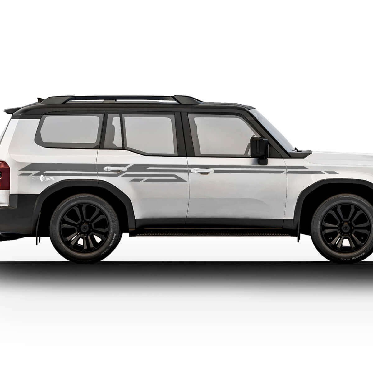 Kit de décalcomanie vinyle bandes latérales abstraites pour Toyota Land Cruiser Prado 2024
