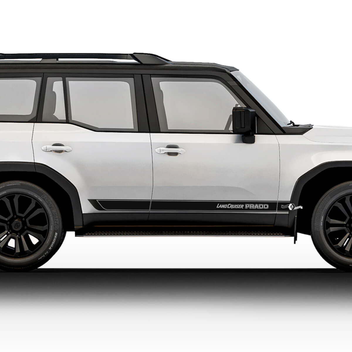 Kit d’autocollants graphiques à rayures en vinyle pour Toyota Land Cruiser Prado 2024
