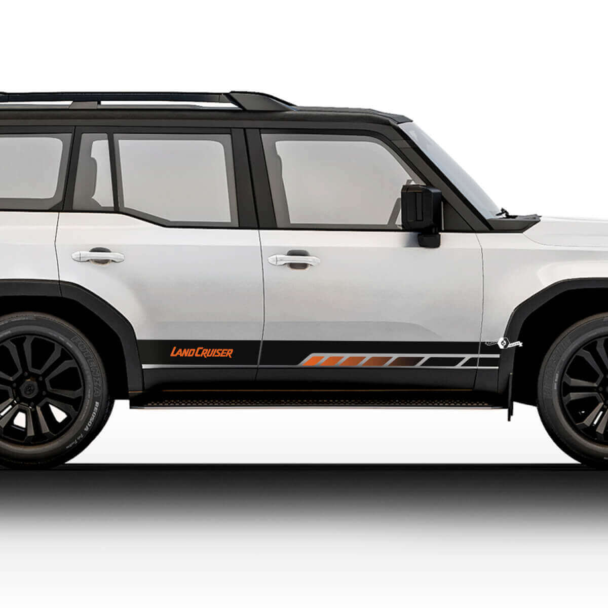 Autocollants Décoratifs Vinyle Rayures Vintage Kit De Lettrage Pour Toyota Land Cruiser