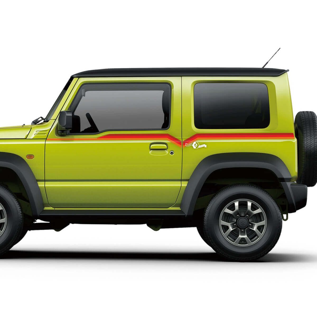 Paire Suzuki JIMNY Portes Latérales Stripe Lines graphiques décalcomanie Lignes autocollant 3 Couleurs
