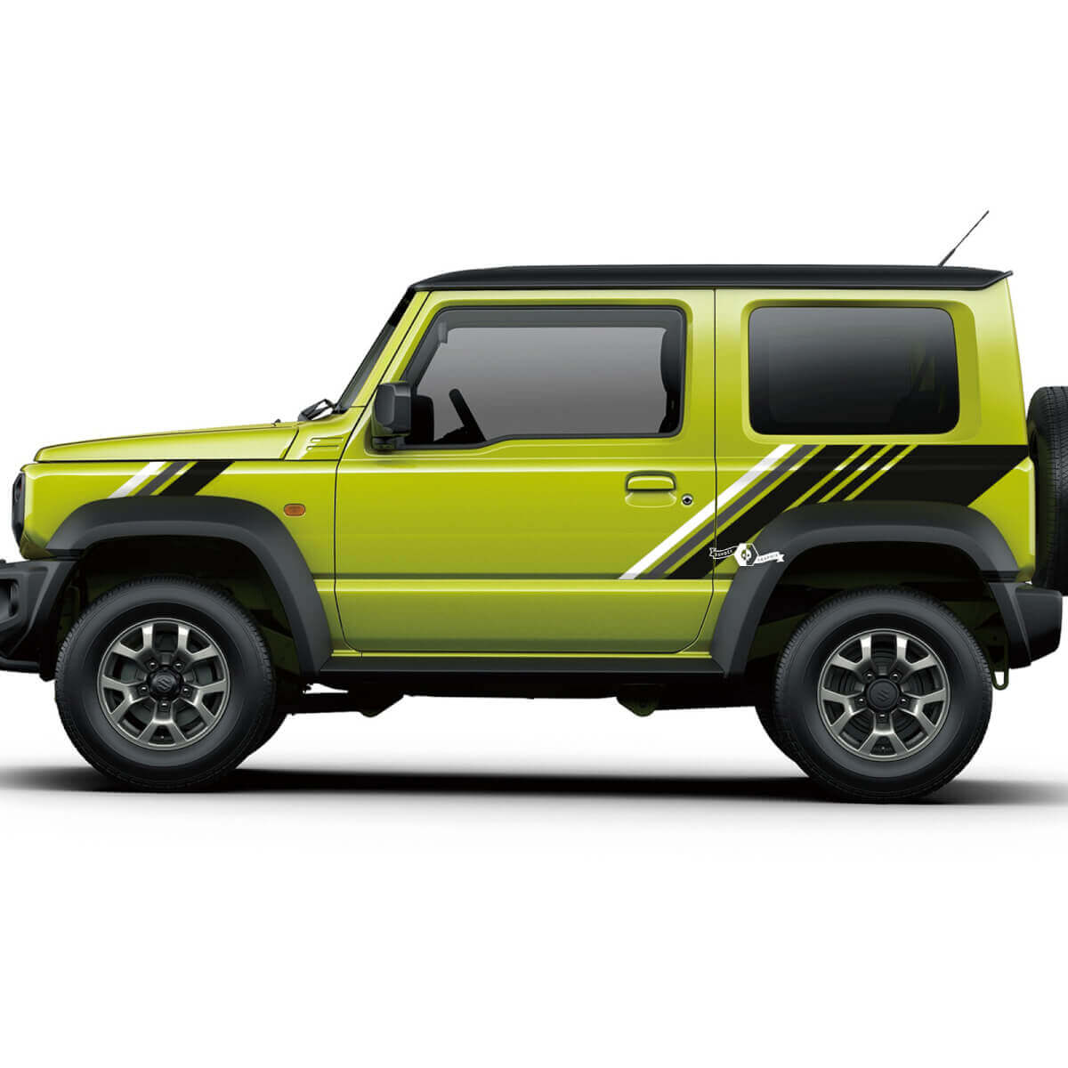 Paire Suzuki JIMNY Portes Latérales Side Splash Fender graphiques décalcomanie Lignes autocollant 3 Couleurs
