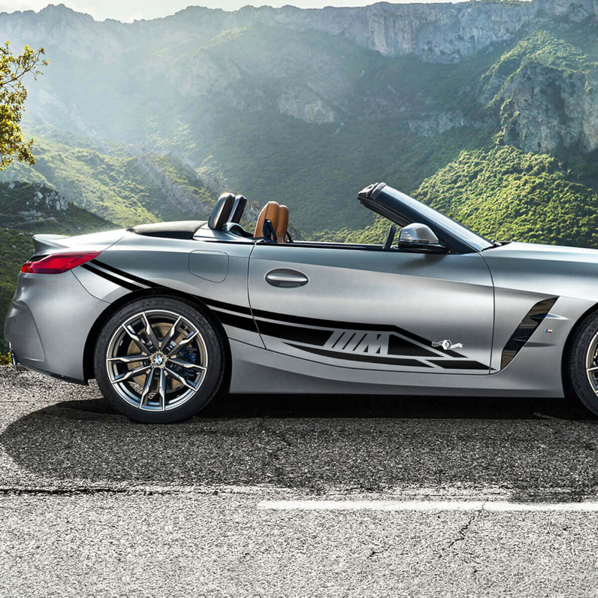 Autocollant de décalque de vinyle de porte latérale Tribal M Logo BMW Z4
