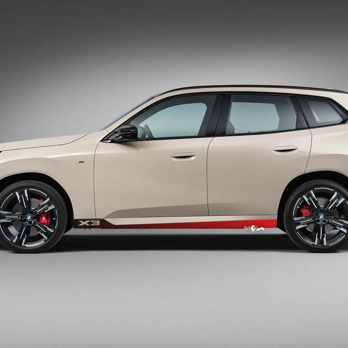 BMW X3 G01 F25 Logo Rayures Portes Latérales Dégradé Couleur Autocollant Autocollant Vinyle
