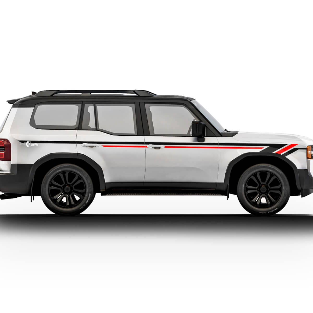 Toyota Land Cruiser Portes Rayures Autocollants Décalcomanies Graphiques En Vinyle Autocollants Kit
