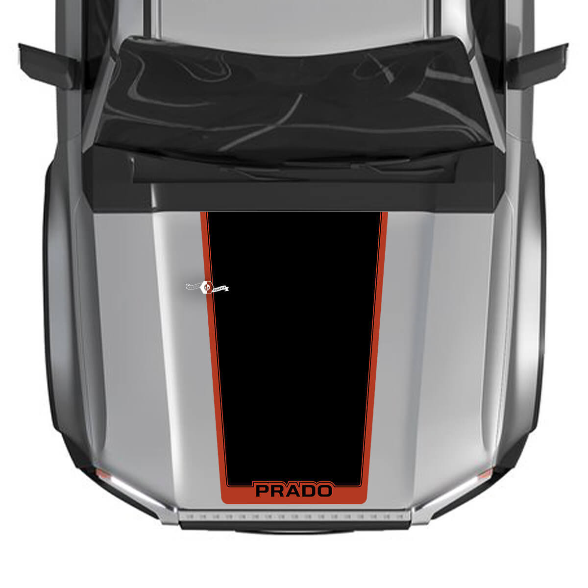2024 Toyota Land Cruiser Prado Hood Décalcomanies graphiques en vinyle 2 couleurs
