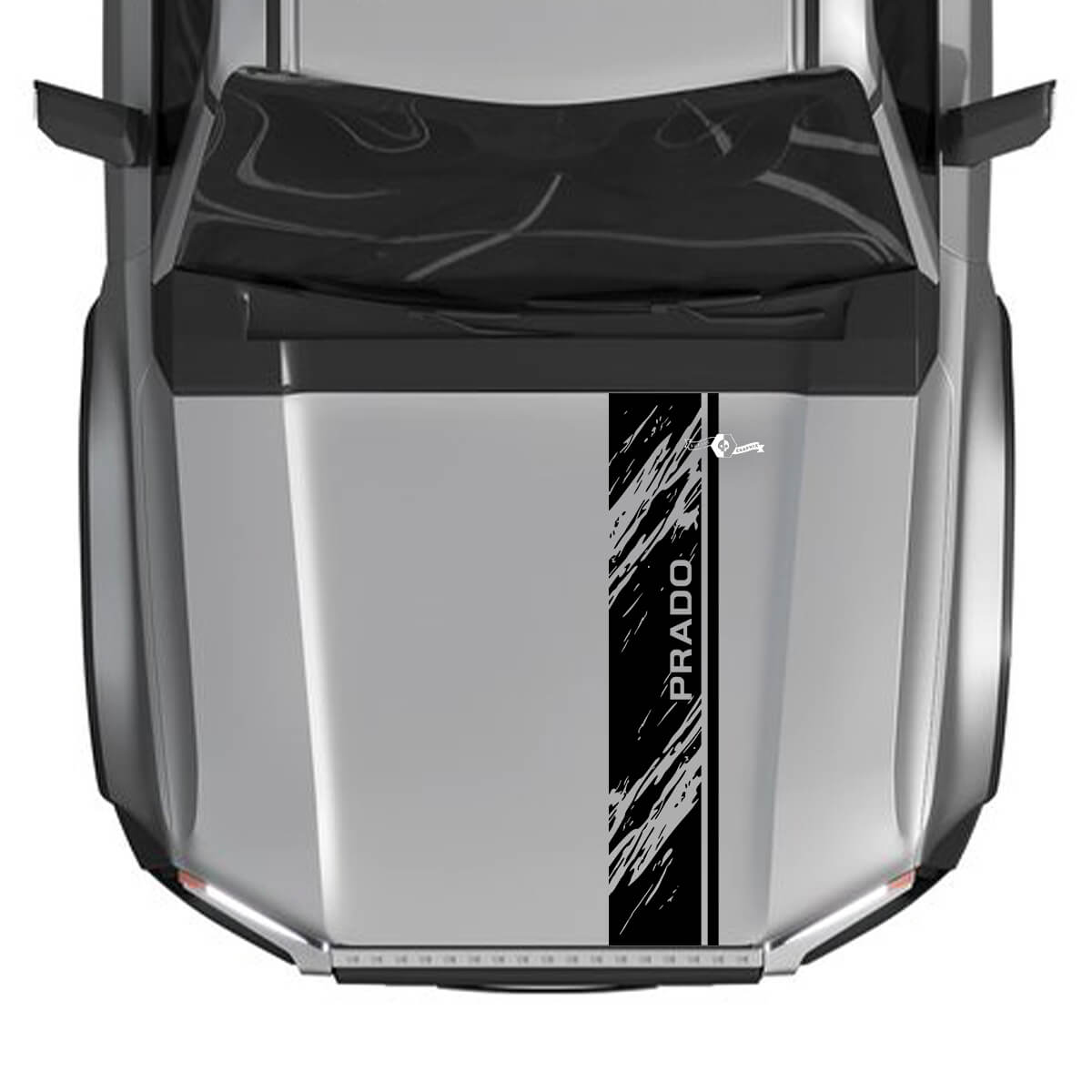 2024 Toyota Land Cruiser Prado Hood Stripe Destroyed Décalcomanies graphiques en vinyle
