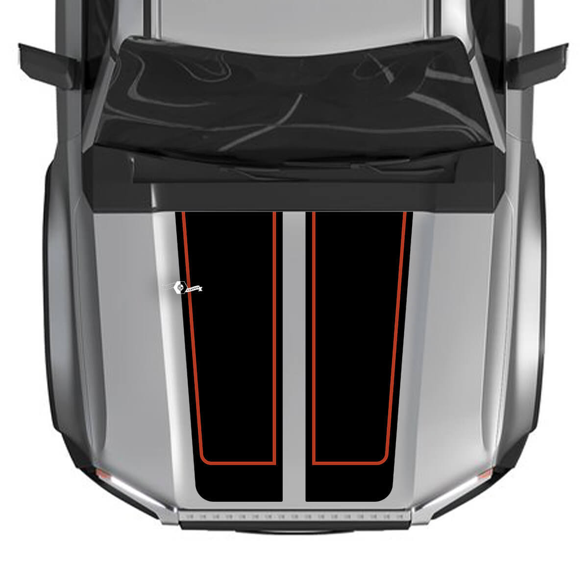 Capot pour Toyota Land Cruiser Prado 2024, décalcomanies graphiques en vinyle, 2 couleurs
