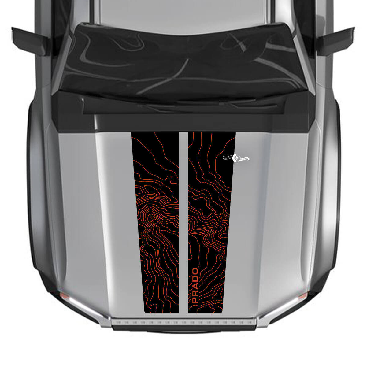 Capot pour Toyota Land Cruiser Prado 2024, décalcomanies graphiques en vinyle fendu, 2 couleurs
