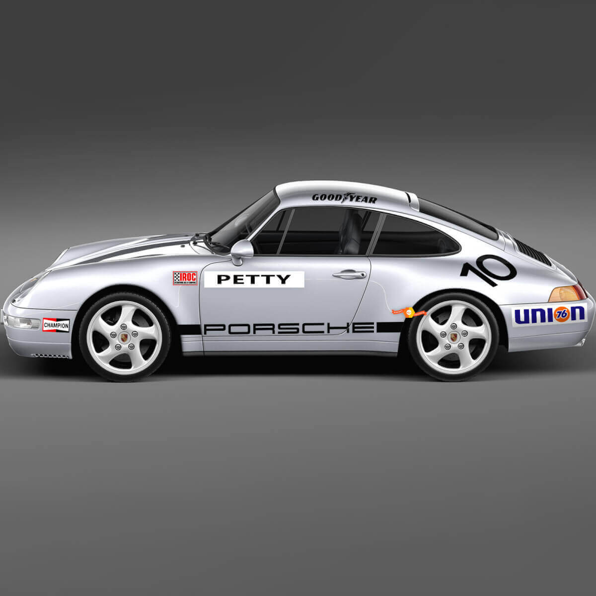 Kit d’autocollants en vinyle de style IROC pour Porsche 911