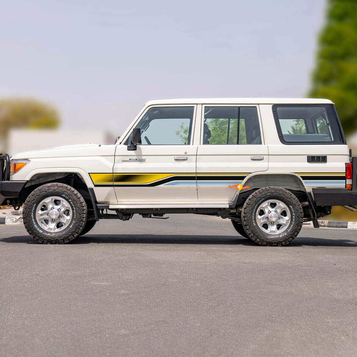 Kit de stickers graphiques bandes latérales rétro pour Toyota Land Cruiser GRJ76
