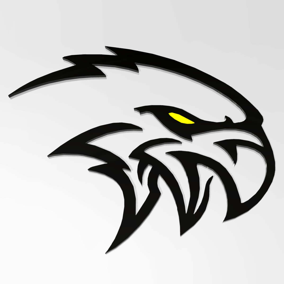 SRT Trackhawk avec badge 3D Yellow Eye - Emblème de garde-boue personnalisé pour Jeep Grand Cherokee Trackhawk
