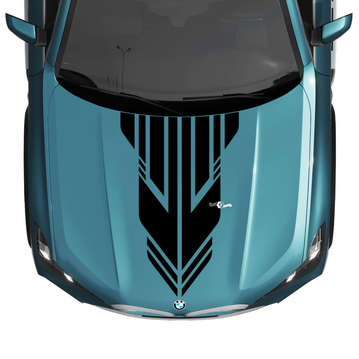 BMW X5 G05 Hood Custom Accent Stripe Decal Strobe - Autocollants graphiques en vinyle
