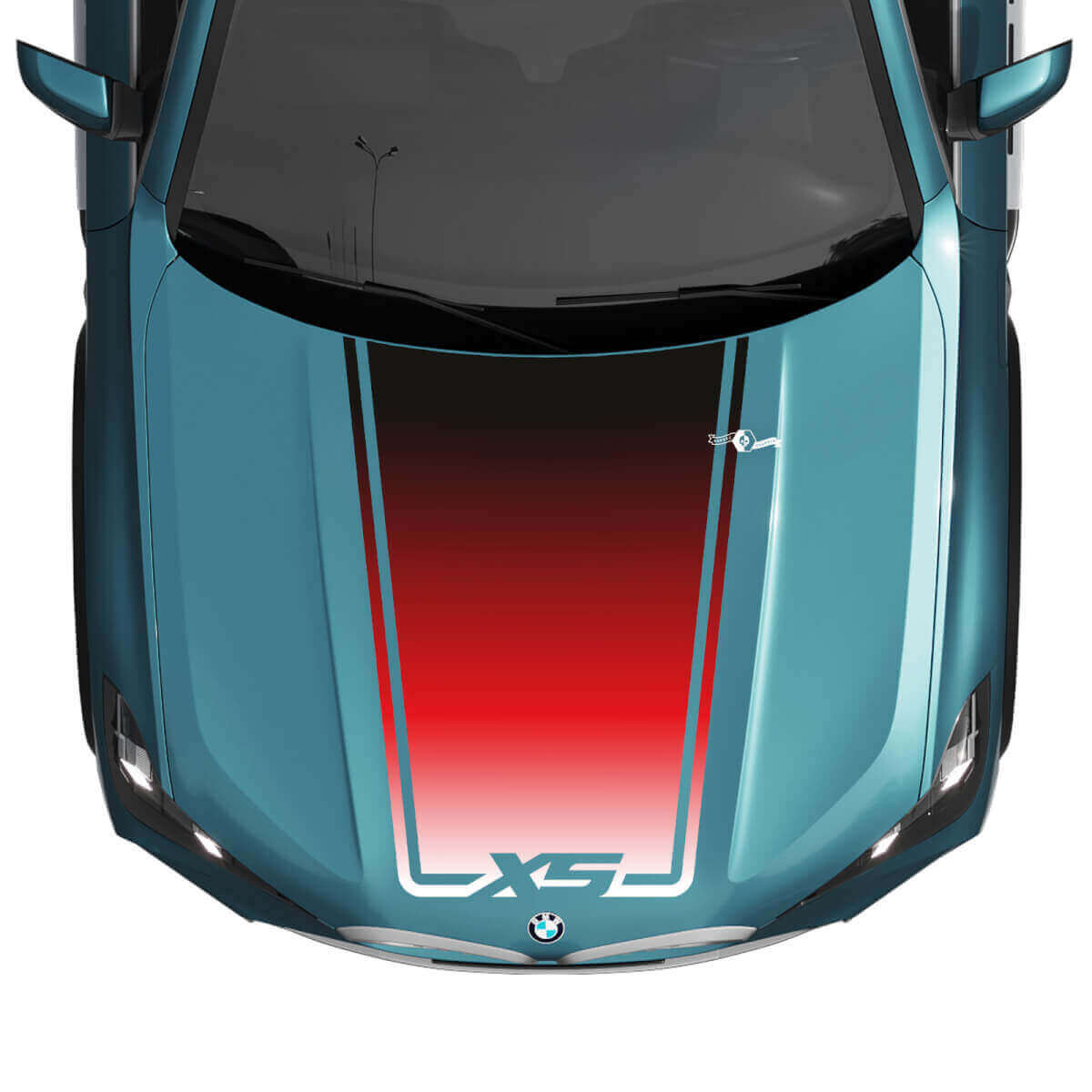 BMW X5 G05 Hood Wrap Accent Central Decal - Autocollants graphiques en vinyle
