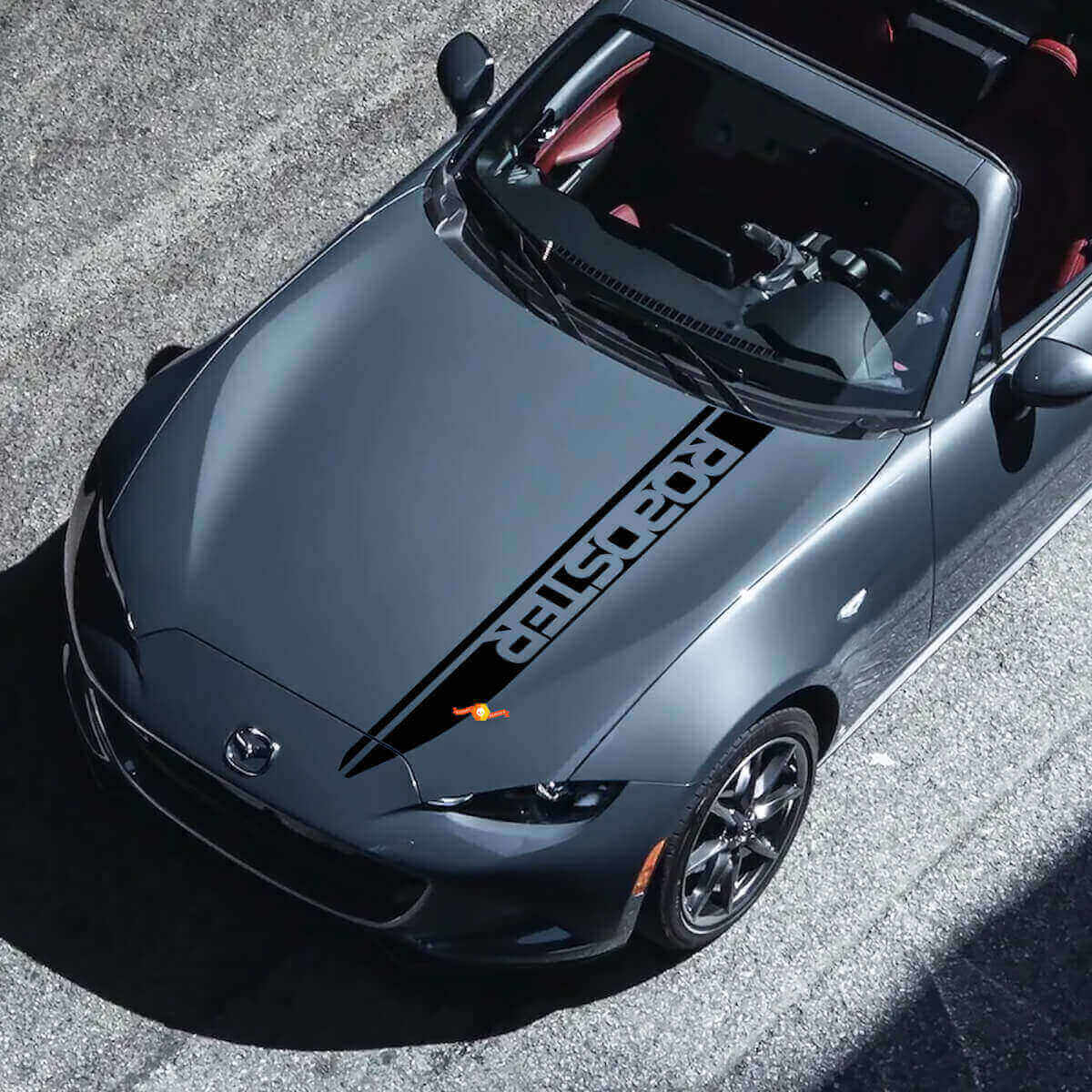Autocollant en vinyle rayé lettrage Roadster pour capot Mazda MX-5 Miata