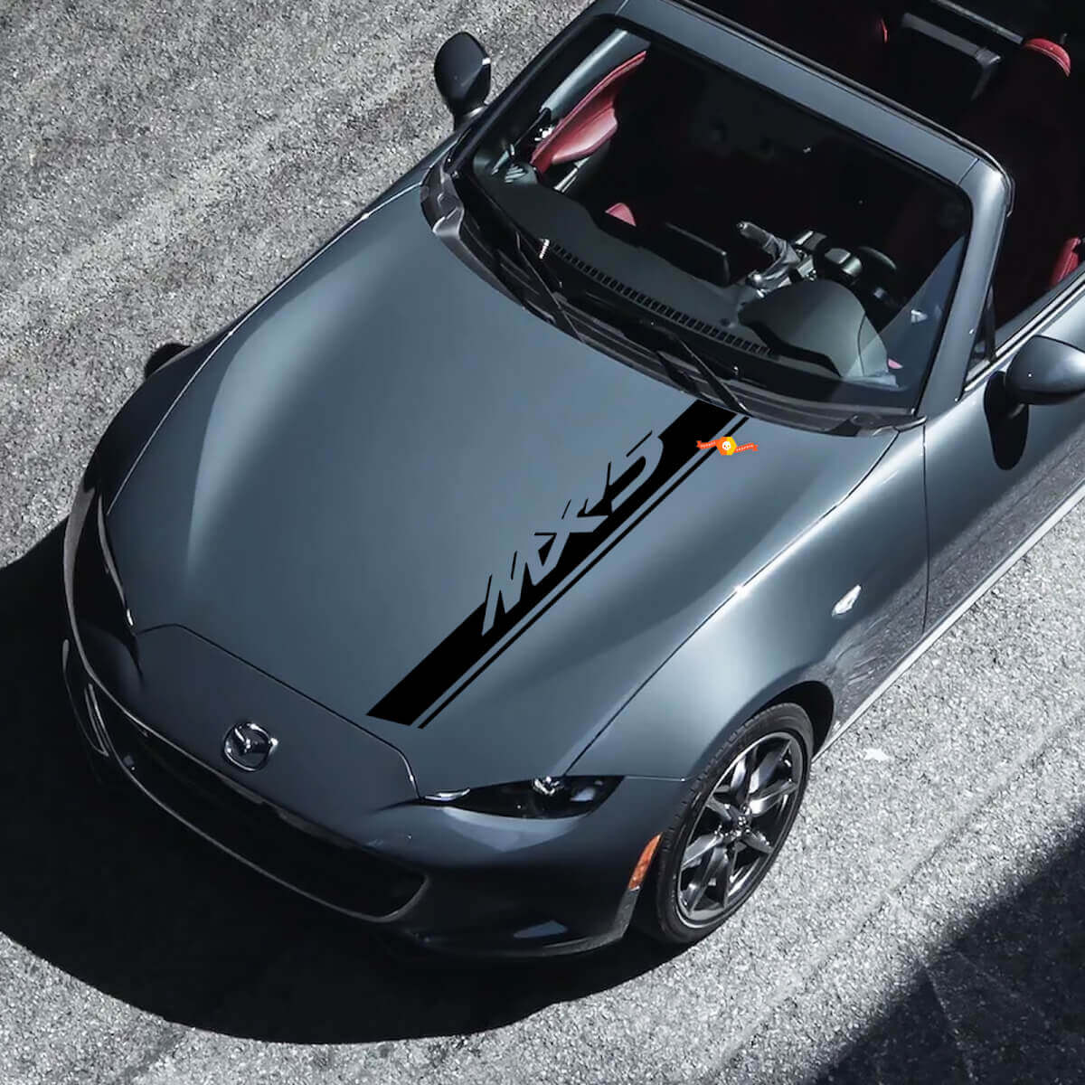 Mazda MX-5 Miata Hood Roadster Stripe Autocollant autocollant - Autocollant vinyle personnalisé
