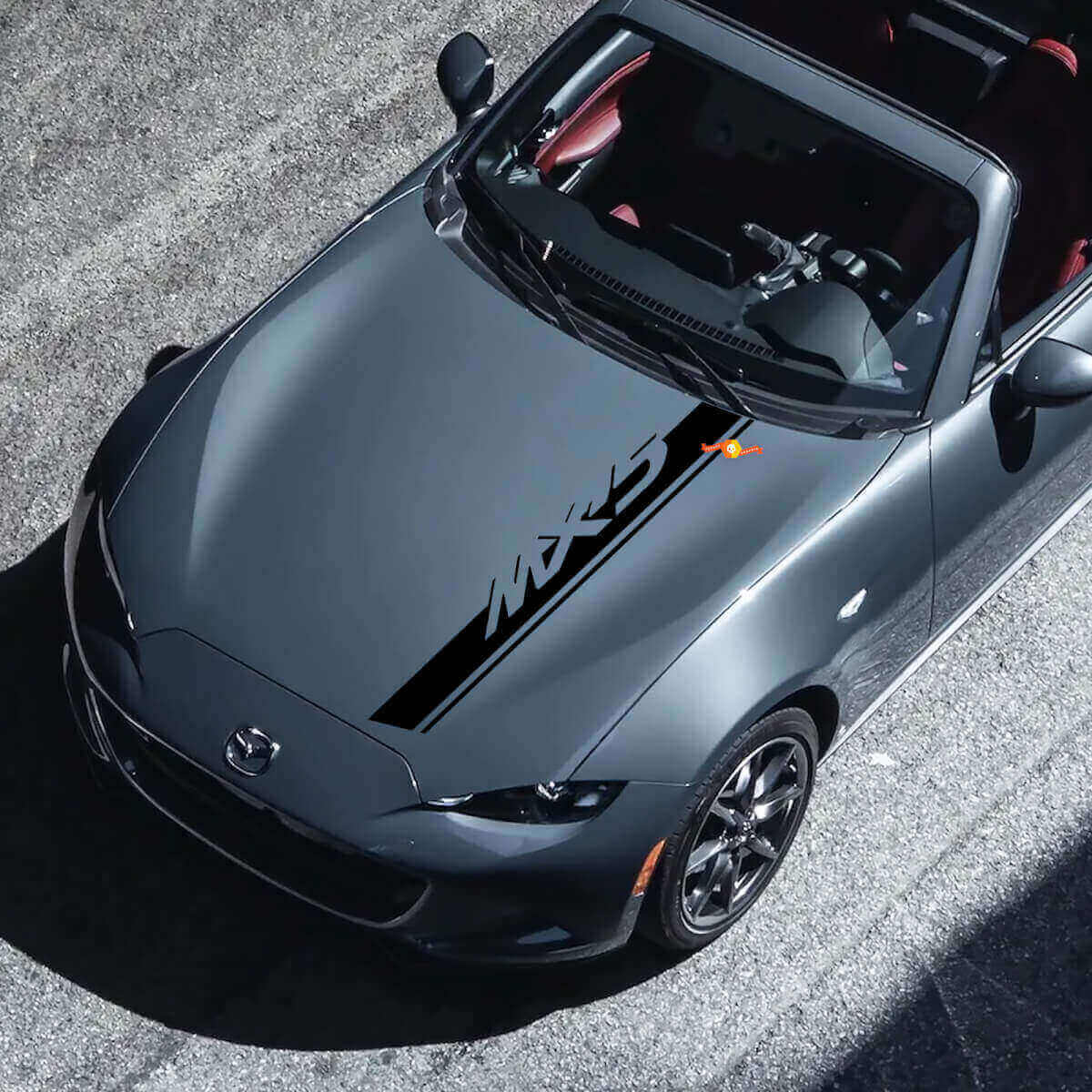 Autocollant en vinyle bande lettrage capot MX-5 pour Mazda MX-5 Miata