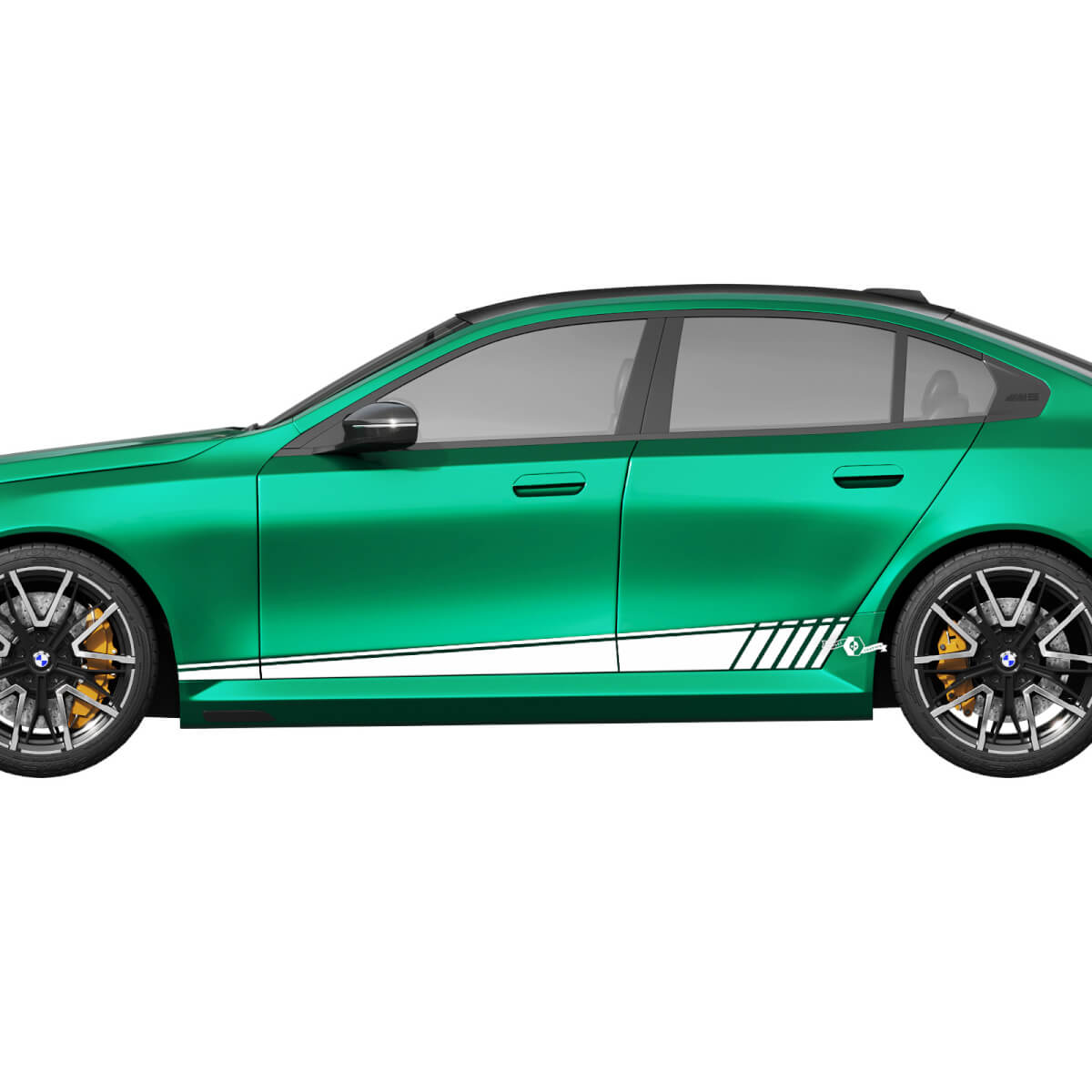 Kit de décalcomanies à rayures stroboscopiques latérales pour BMW Série 5 G60 M5 G90 - Autocollants en vinyle SupDec Graphix
