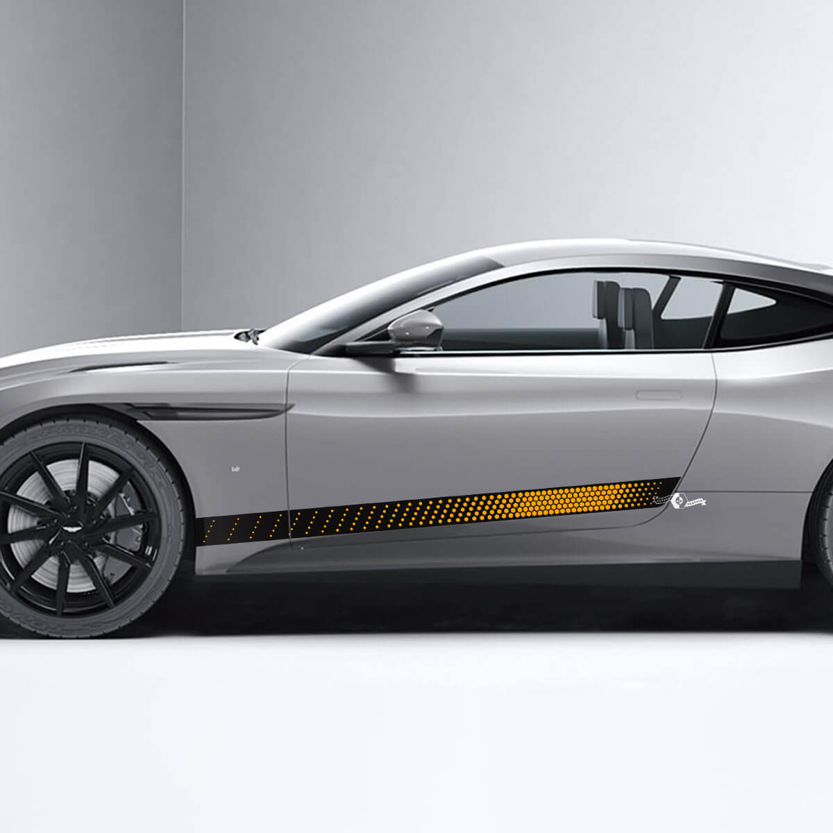 Côté Aston Martin DB11 Honeycomb Portes Latérales Vinyle Autocollants Autocollants 2 couleurs
