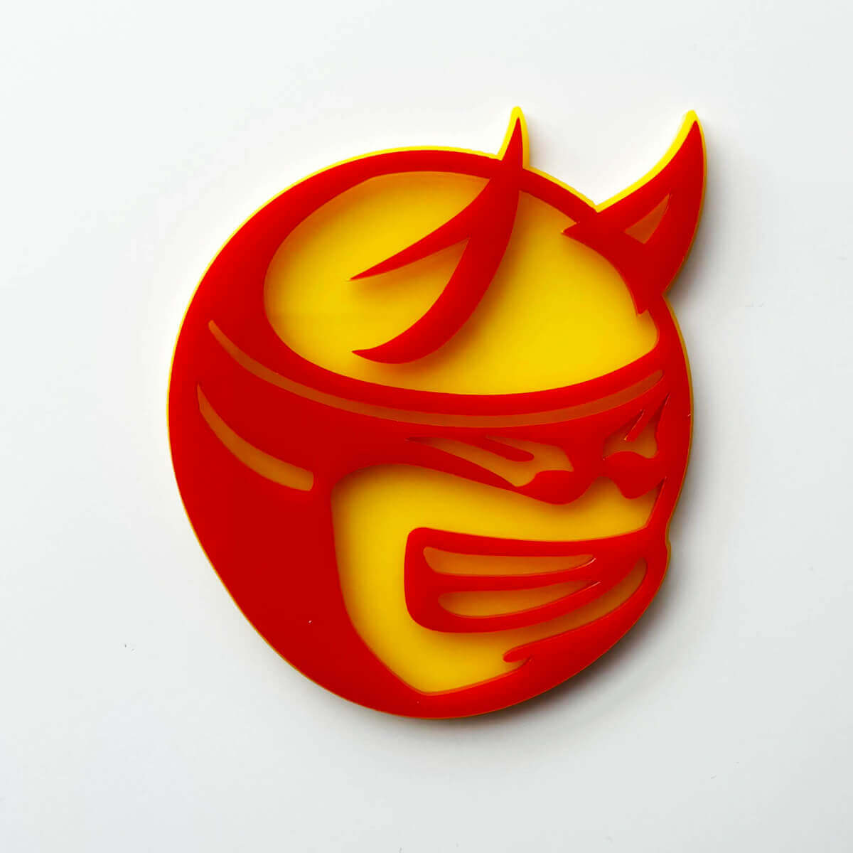 Badge 3D personnalisé Drag Bee Demon Dodge Charger Challenger logo Fender Badges Emblème Rouge et Jaune
