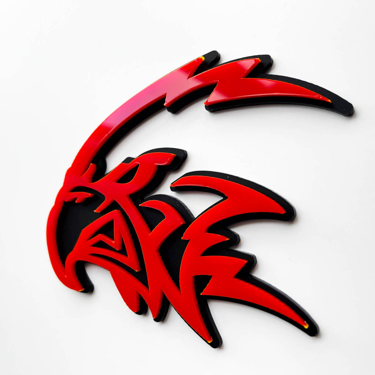 Badge Trackhawk Hellhawk 3D personnalisé - Emblème d’aile pour Jeep Trackhawk
