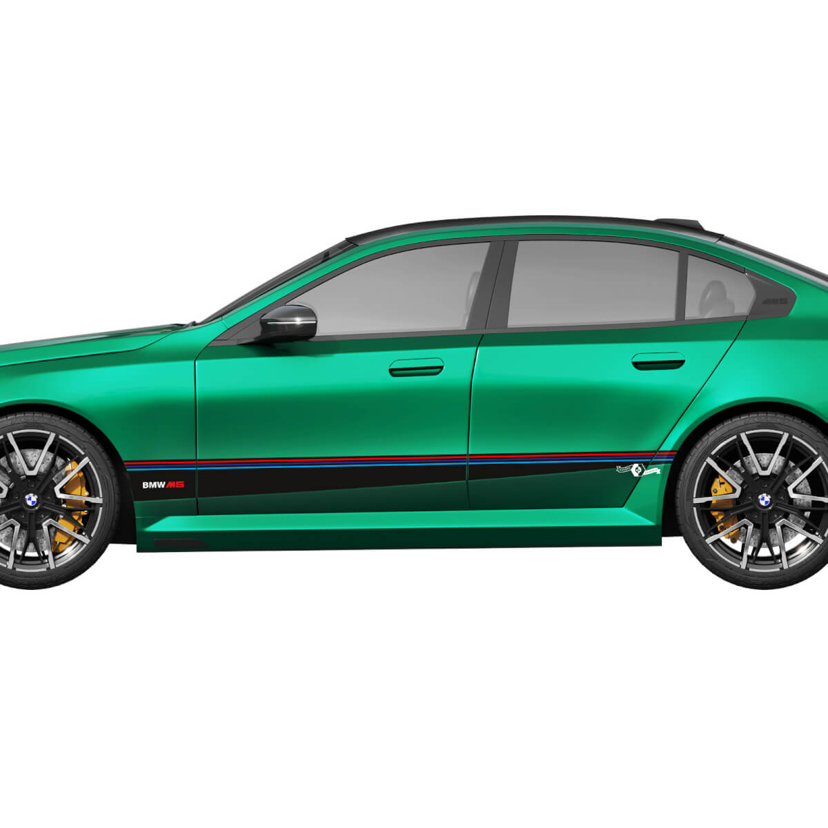 Kit de décalcomanies de course à rayures de couleurs latérales M pour BMW Série 5 G60 M5 G90 - Autocollants en vinyle SupDec Graphix
