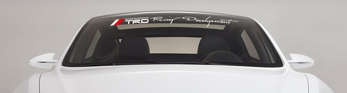 Autocollant Vinyle Bannière Pare-brise TRD Style Racing Development pour Toyota