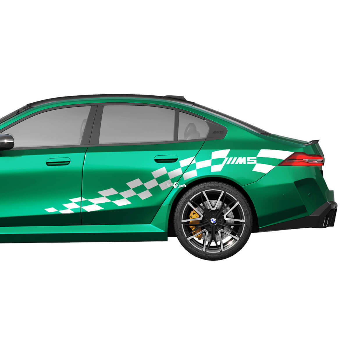 Kit de décalcomanies de course à damiers latéraux M5 pour BMW Série 5 G60 M5 G90 - Autocollants en vinyle SupDec Graphix
