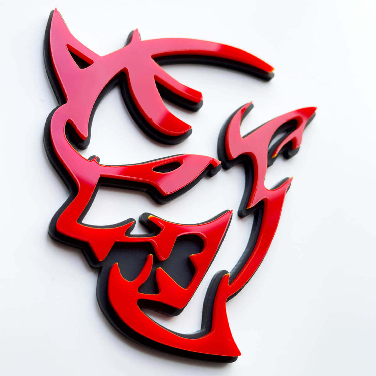 Badge personnalisé 3D Demon Dodge Charger Challenger logo Badge de garde-boue Emblème 3