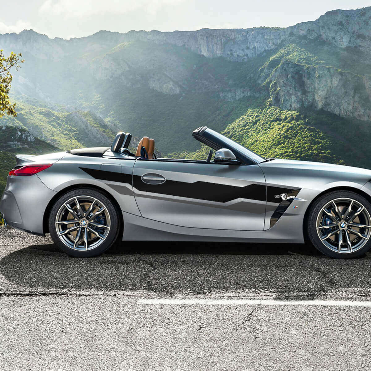 Autocollant en vinyle à rayures de porte latérale adapté à BMW Z4
