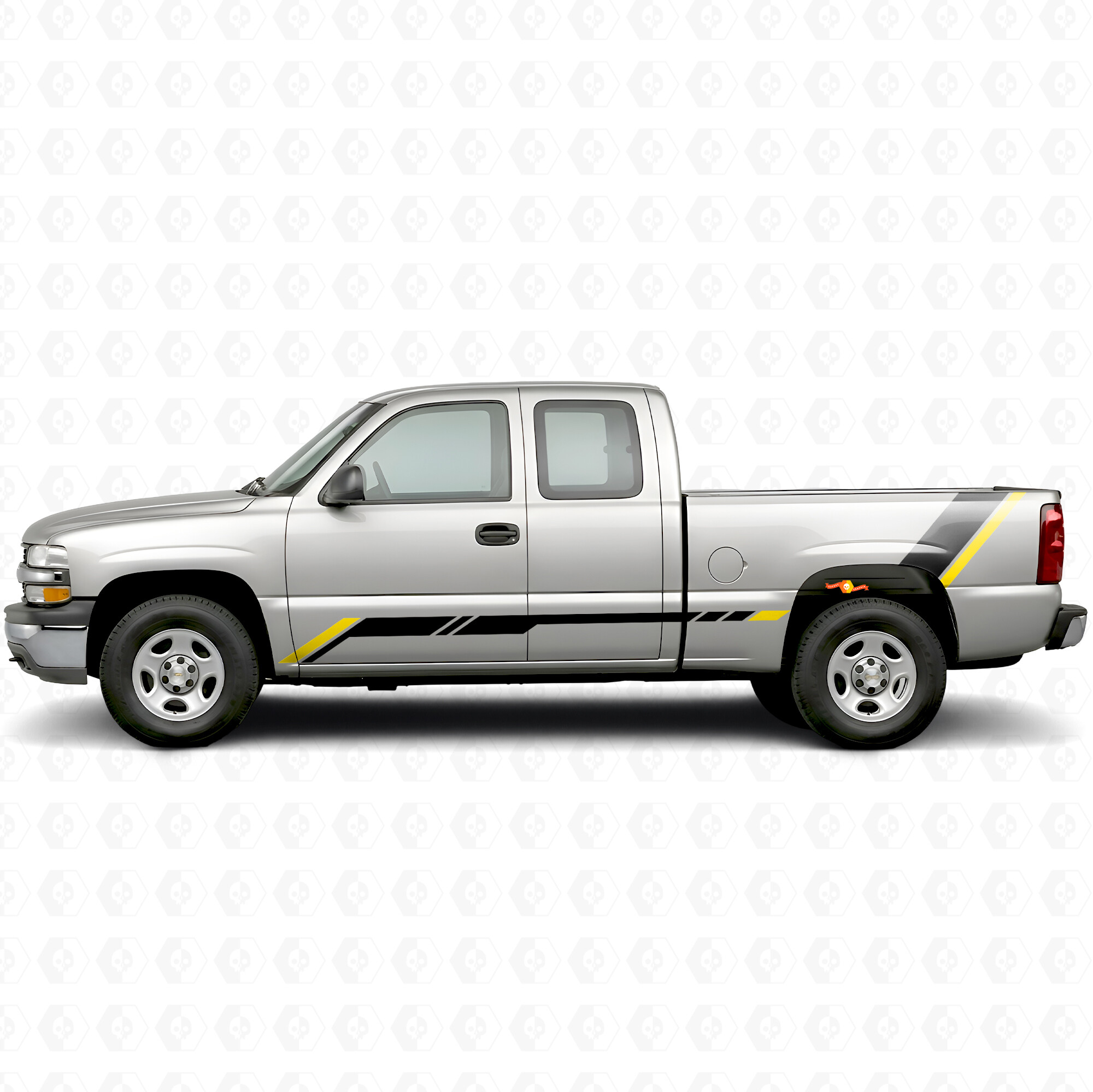 Bandes en vinyle accentuées pour porte et flancs de caisse pour Chevrolet Silverado 1500 GMT800 1999-2007