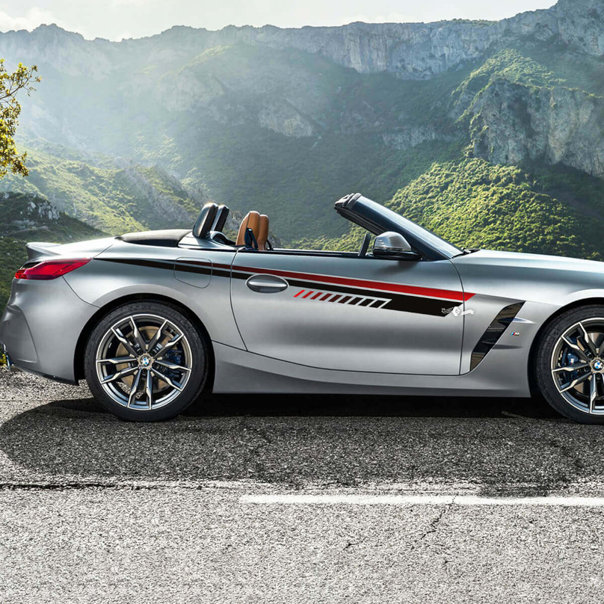Autocollant en vinyle avec rayures de porte stroboscopiques, accents latéraux, adapté à BMW Z4
