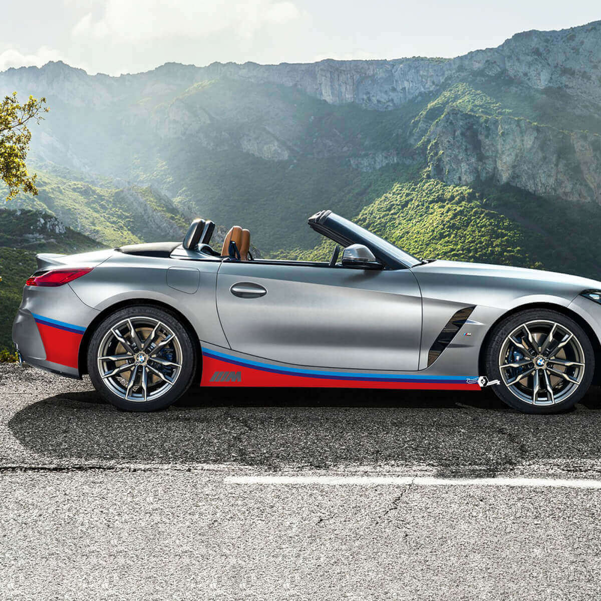 Autocollants Vinyle Rayures Latérales Style Triple M pour BMW Z4