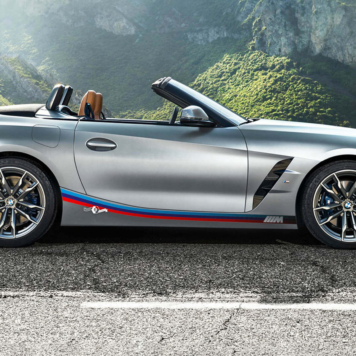 Kit d'autocollants en vinyle bandes bas de caisse M-Style pour BMW Z4