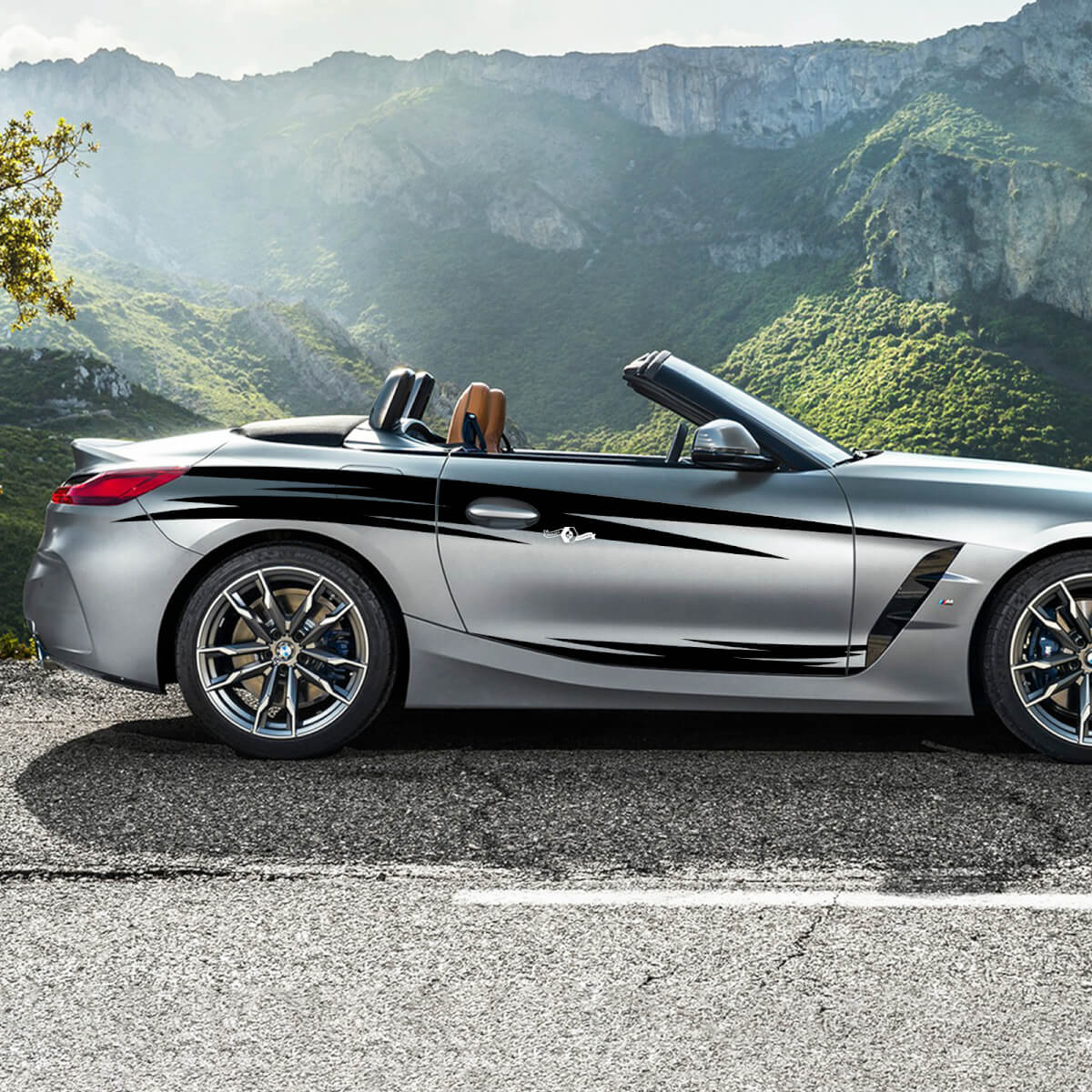 Autocollant en vinyle à rayures de porte tribales, accents latéraux, adapté à BMW Z4
