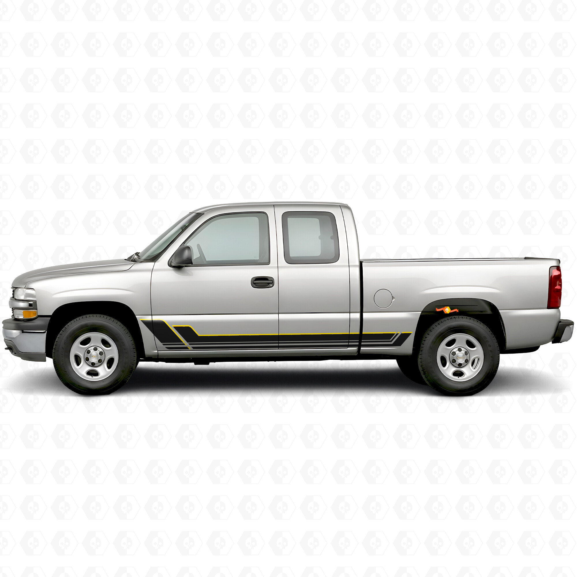 Bandes en vinyle angulaires pour portes et bas de caisse pour Chevrolet Silverado 1500 GMT800 1999-2007
