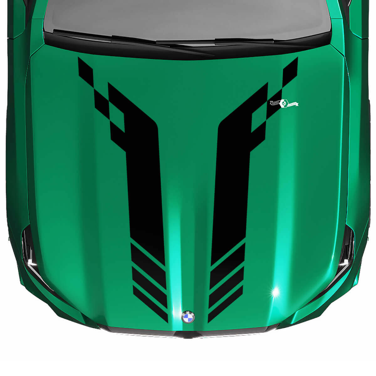 Autocollant de pare-brise à carreaux avec logo M Racing, pour BMW série 5 G60 M5 G90
